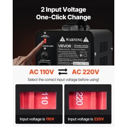 Jännitemuunnin 500VA 110V–220V amerikkalaisilla ja eurooppalaisilla pistorasioilla metallikotelo ylikuormitussuojalla 5A