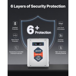 Jännitemuunnin 110V–220V 2000VA metallikuori 2 EU-pistorasiaa USB ja USB-C