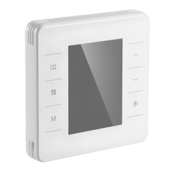 Seinään asennettava ohjelmoitava termostaatti valkoinen suuri näyttö taustavalolla 7 päivän ohjelmointi