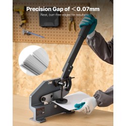 Käsikäyttöinen levyleikkuri teräkselle alumiinille ja kuparille 130 mm leikkauspituus 6 mm paksuus