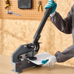 Käsikäyttöinen levyleikkuri teräkselle alumiinille ja kuparille 130 mm leikkauspituus 6 mm paksuus