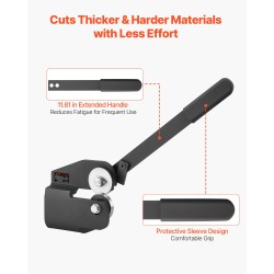 Peltileikkuri käsikäyttöinen pyöriväteräinen alumiinille ja teräkselle 1,5 mm leikkauspaksuus