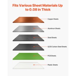 Giljotiinipeltileikkuri manuaalinen 305 mm T10-teräksiset terät Q235-teräsrunko