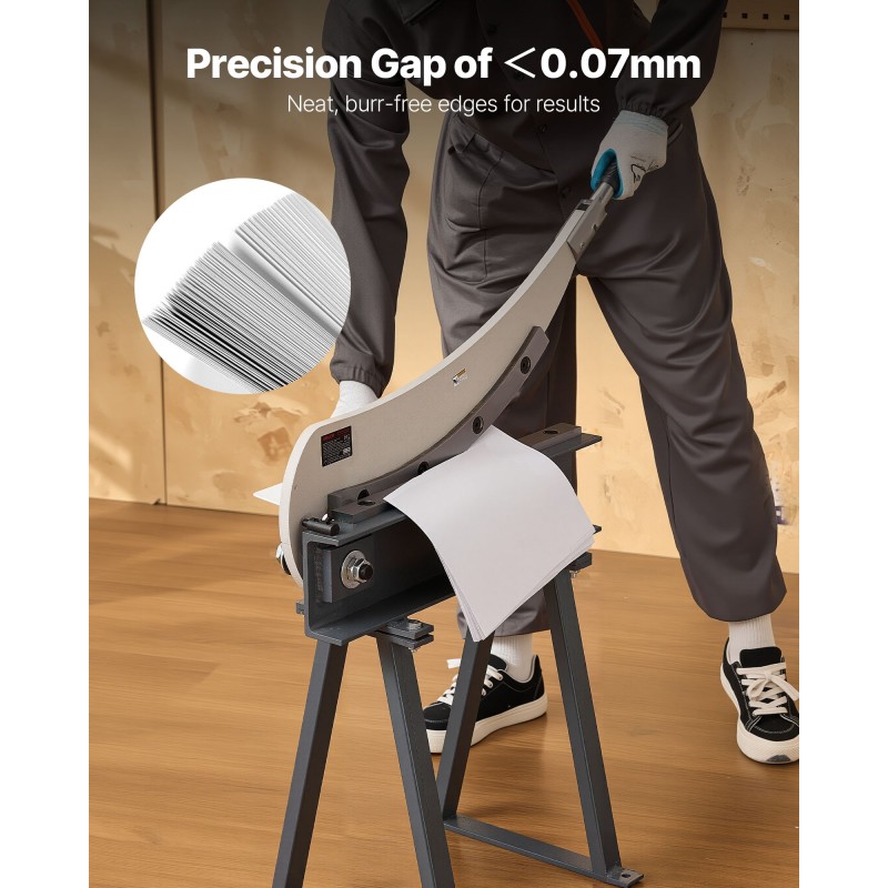 Käsikäyttöinen ohutlevyleikkuri 500 mm työleveys 1,5 mm pyöröterä alumiiniin ja teräkseen