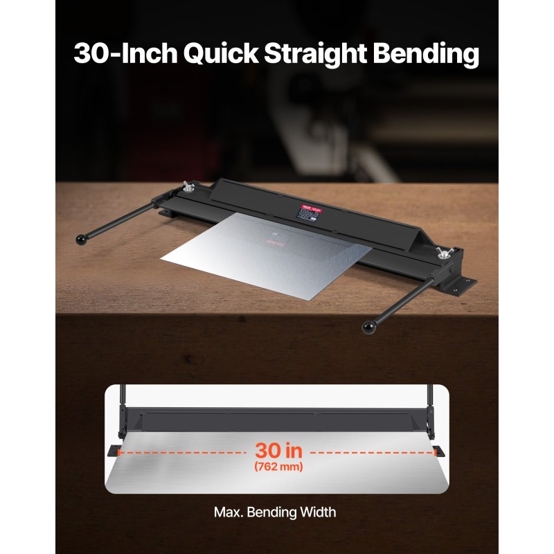 Pöytäkiinnitteinen käsikäyttöinen peltijarru 762 mm 1,2 mm pehmeä teräs