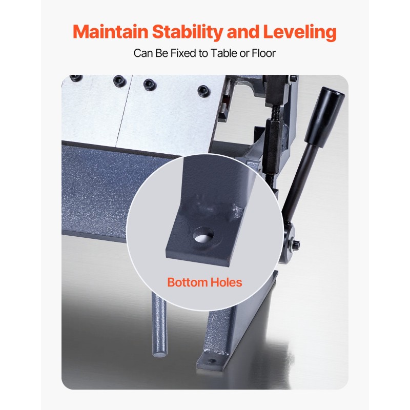 Levytaivutin käsikäyttöinen 12 tuuman 1 mm vähähiiliselle teräkselle 5 irrotettavaa sormea