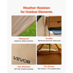 Kolmiomainen retkeilyteltta 1–2 hengelle 210T taftikangas kamiinaläpivienti integroitu pohjamatto alumiinitangot