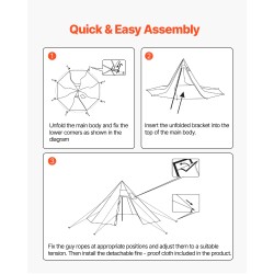 Pyramiditeltta taftipolyesteri 4 hengelle 2 m keskipylväs talvikäyttöön
