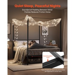 Teräs katossängyn runko parisängylle musta 363 kg kantavuus