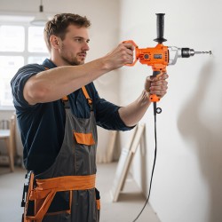 Johdollinen käsikäyttöinen porasekoitin 1100W poraukseen ja sekoittamiseen D-kahvalla