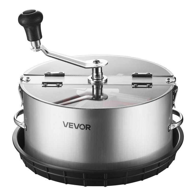 Manuaalinen lehti- ja nupputrimmeri 300 mm kulhomalli ruostumatonta terästä läpinäkyvällä PET-kannella