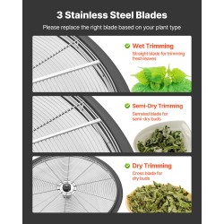 Manuaalinen 24 tuuman kulhotrimmeri ruostumattomasta teräksestä kolmella terällä