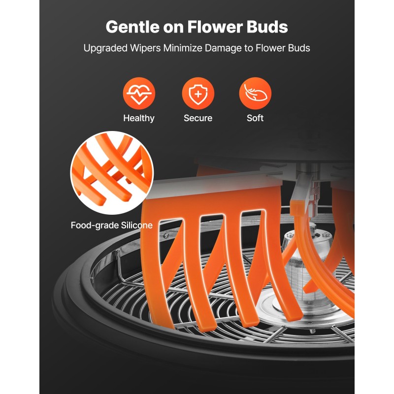 Manuaalinen 16-tuumainen silppurikulho ruostumatonta terästä lehdille ja nuppuille