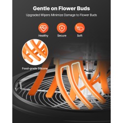 13-tuumainen trimmauskulho 201-ruostumatonta terästä alumiinikahvalla kolmella vaihtoterällä