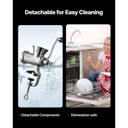 Manuaalinen lihamylly 304-ruostumatonta terästä pöytäkiinnikkeellä 2 reikäterää