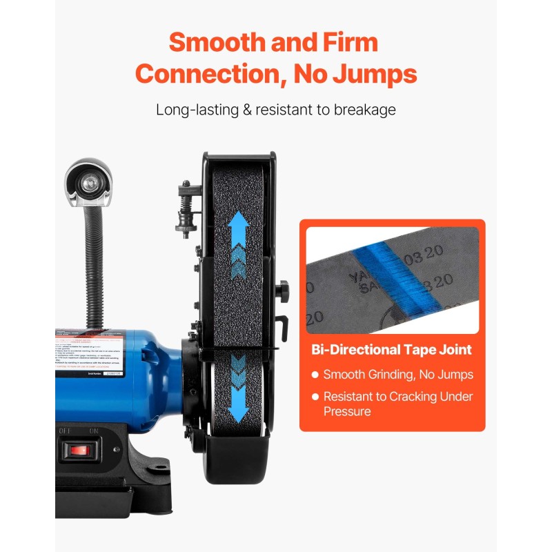 Piikarbidihiomanauhat 50 x 1066 mm 6 kpl karkeudet 36–120 ruostumattomalle teräkselle