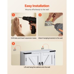 Seinään kiinnitettävä kylpyhuonekaappi lastulevy-MDF 660×495×180 mm valkoinen 2 ovea avohylly