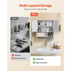 Seinäkaappi lastulevy ja MDF 590x200x700 mm säädettävä hylly pyyhetangolla