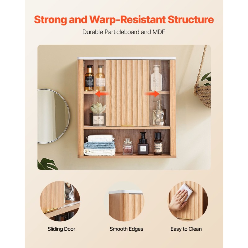 Seinäkaappi lastulevy MDF kolmitasoinen hylly avohylly ja suljettu kaappi kylpyhuoneeseen