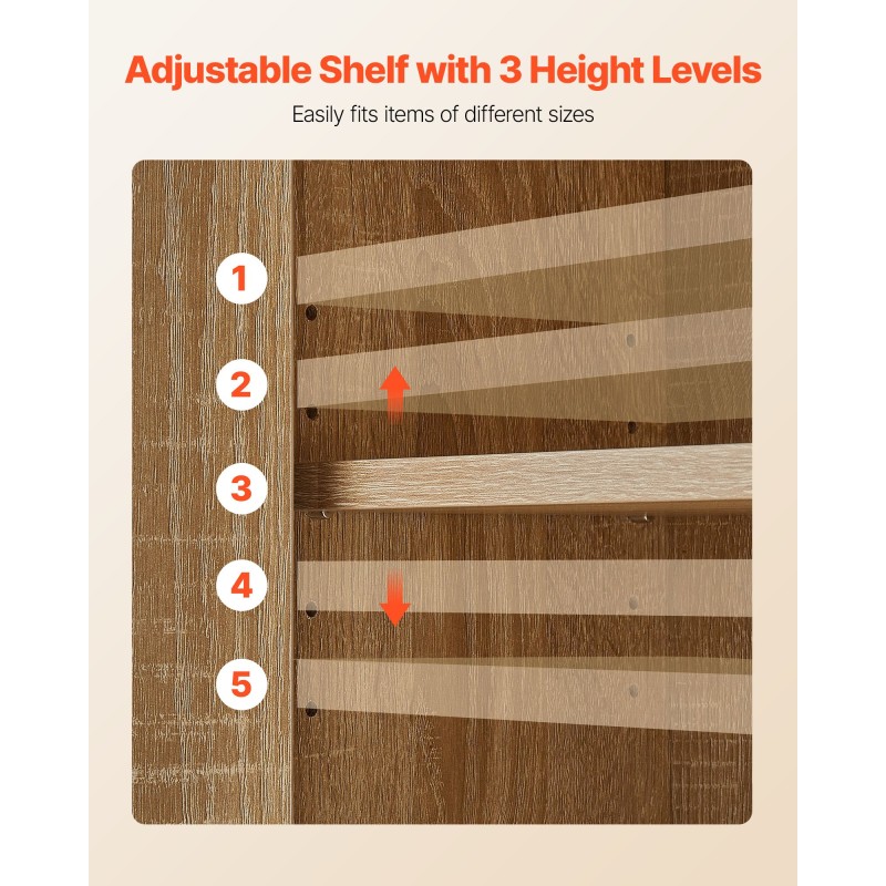 Seinäkaappi lastulevy ja MDF-levy 600x250x600 mm 5-tasoinen säädettävä hylly kylpyhuoneeseen