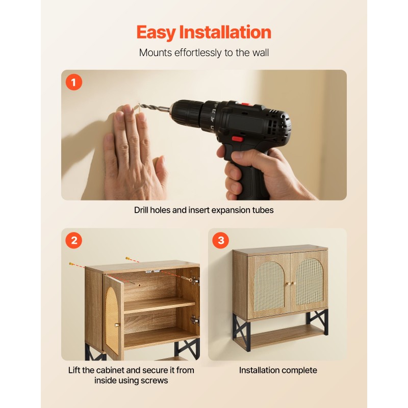 Kylpyhuoneen seinäkaappi lastulevy ja MDF-levy 600x249x600 mm 2-ovinen säädettävä 3-tasoinen hylly