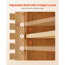 Seinäkaappi kahdella ovella ja säädettävällä kolmitasoisella hyllyllä kylpyhuoneeseen