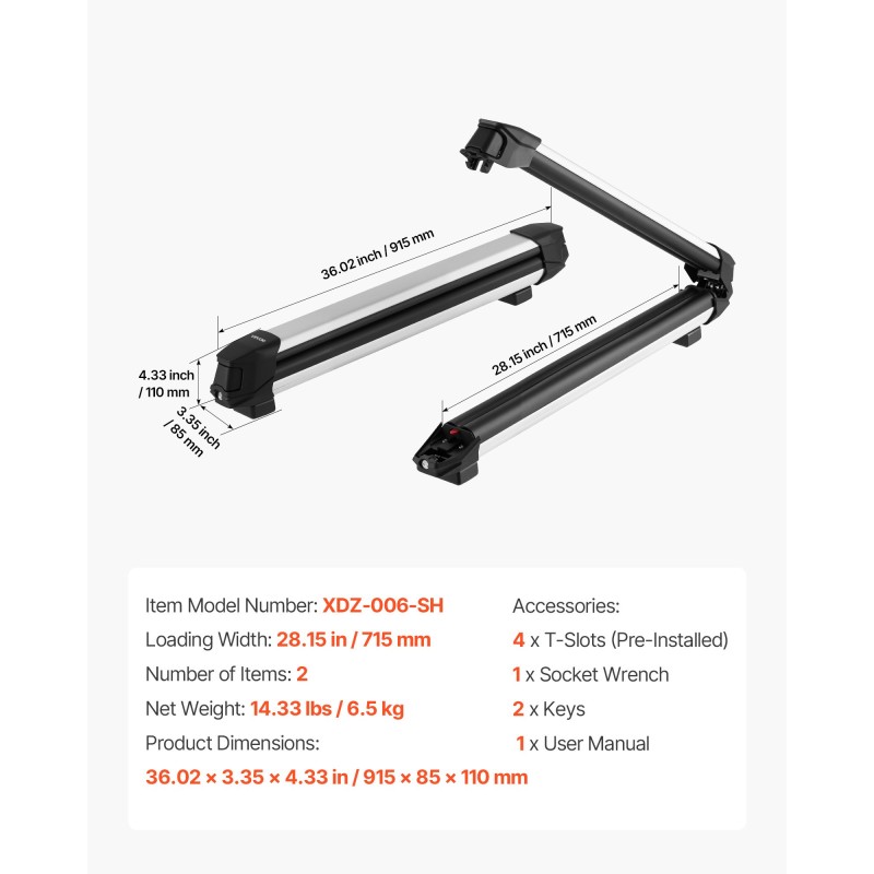 Suksi- ja lumilautateline alumiinirakenteinen lukittava 6 paria poikittaispalkkeihin