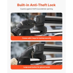 Katolle asennettava suksi- ja lumilautateline alumiiniseos kuusi paria lukittava sopii poikittaiskiskoihin