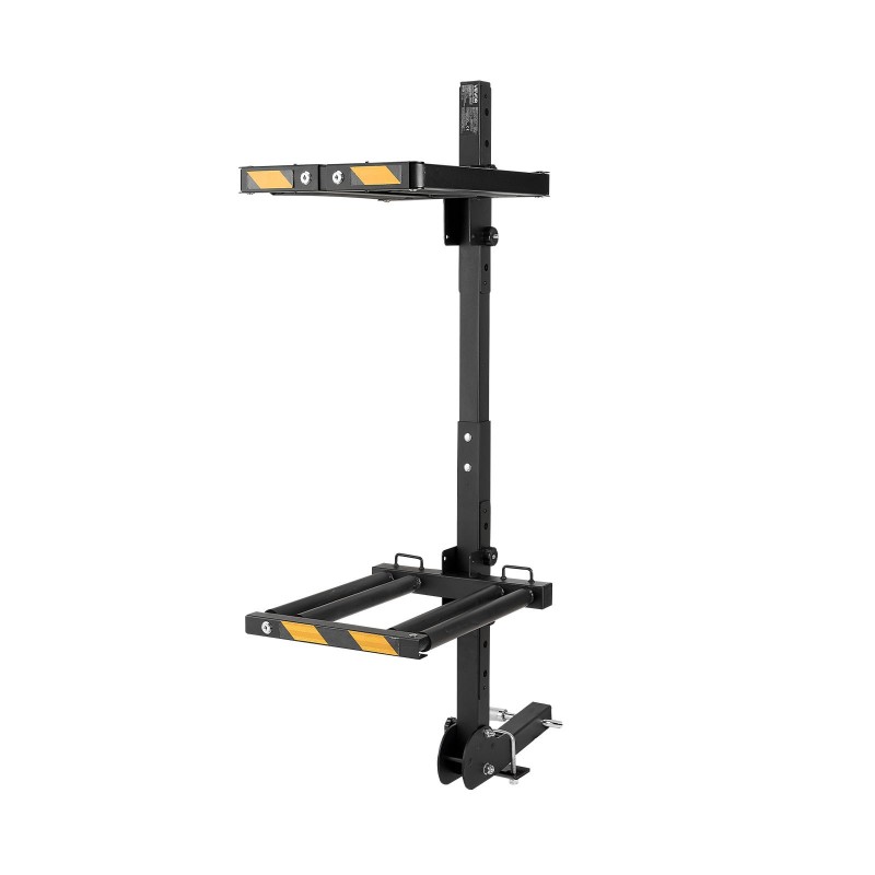 Vetokoukkuun kiinnitettävä suksi- ja lumilautateline 50 mm vastaanottimelle tilaa 6 paria lukittava