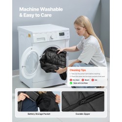 Naisten lämmitettävä liivi 8 lämmitysvyöhykettä 3 lämpötilaa konepestävä