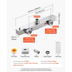 Termostaattinen suihkuhana messinkirunko kromattu pinta kaksinuppinen säätö 38 asteen turvalukitus