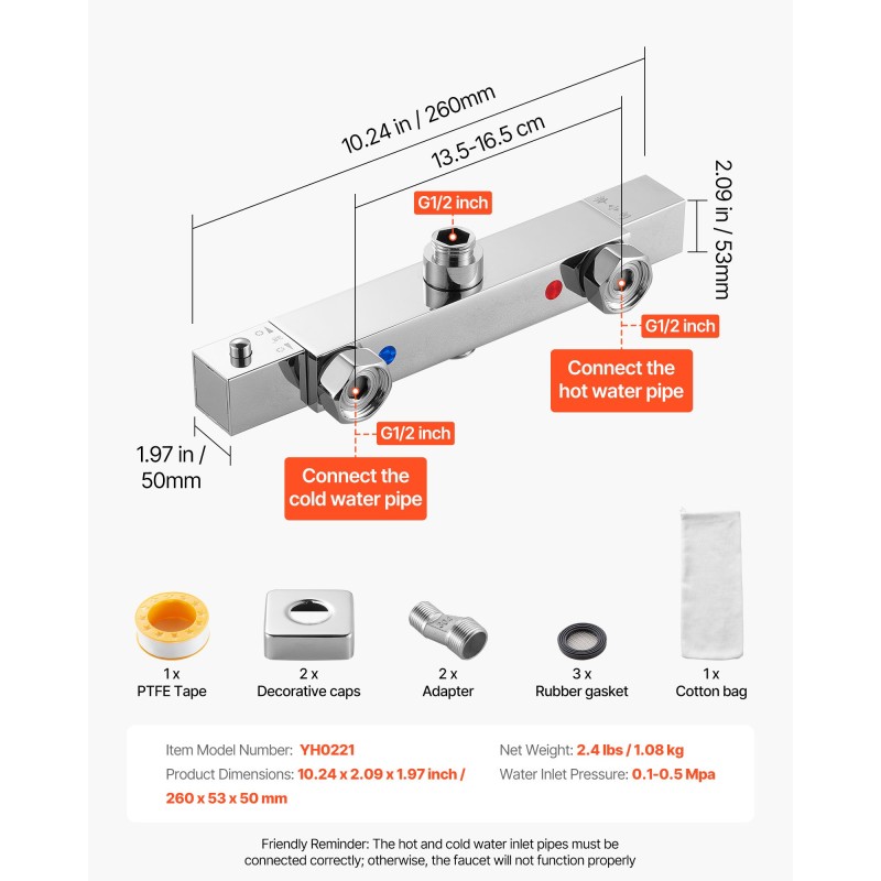 Termostaattinen suihkuhana messinkirunko kromattu pinta kaksinuppinen säätö 38 asteen turvalukitus