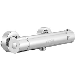 Termostaattinen suihkusekoitusventtiili messinkirunko kromipinnoite G1 2 liitännät kaksoisäätö 20 50 asteen lämpöalue