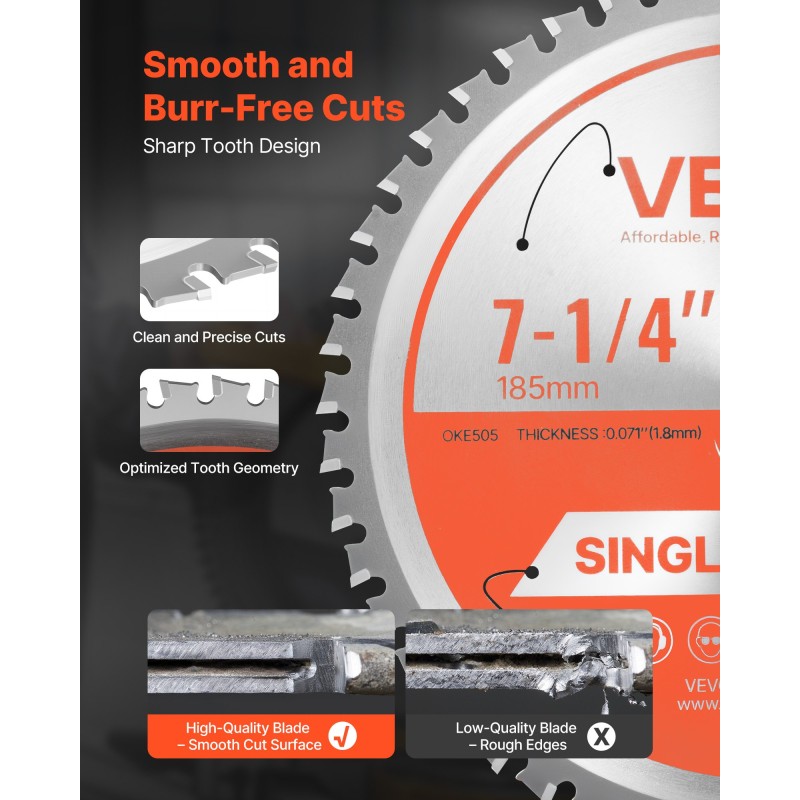 Metallin katkaisusahaterä 185 mm 48 hammasta kovaseos 1,8 mm