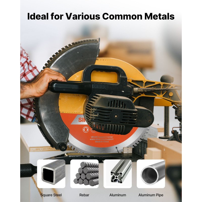 Pyörösahan terä 305 mm 100 hammasta 65Mn alumiinin katkaisuun