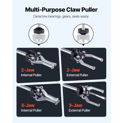 Ulosvetosarja 9-suuntainen liukuvasara 15-osainen T-kahvalla etupyörän ja takapyörän napoihin