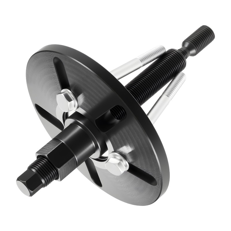 Ulosvetosarja kampiakselin värinänvaimentimelle teräksinen lämpökäsitellyin kierreadapterein