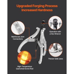 Ulosvetäjäsarja neliosainen kolme, neljä, kuusi ja kahdeksan tuumaa hammaspyörille ja laakereille