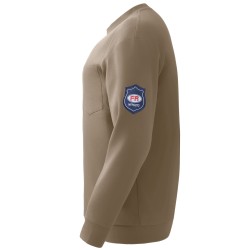 Palosuojattu pitkähihainen työpaita sata prosenttia puuvillaa rintataskulla