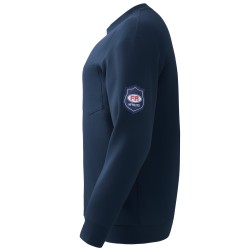 Pitkähihainen palosuojattu t paita täysin puuvillainen rintataskulla miesten tummansininen