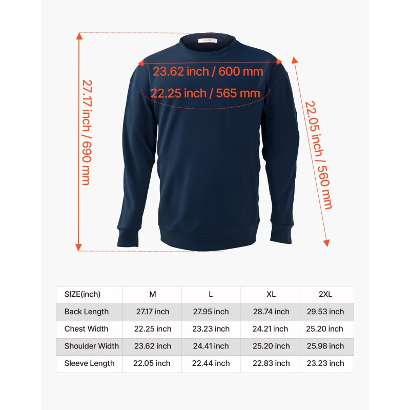 Palosuojattu pitkähiha paita 100% puuvilla M tummansininen rintatasku ATPV 11,6