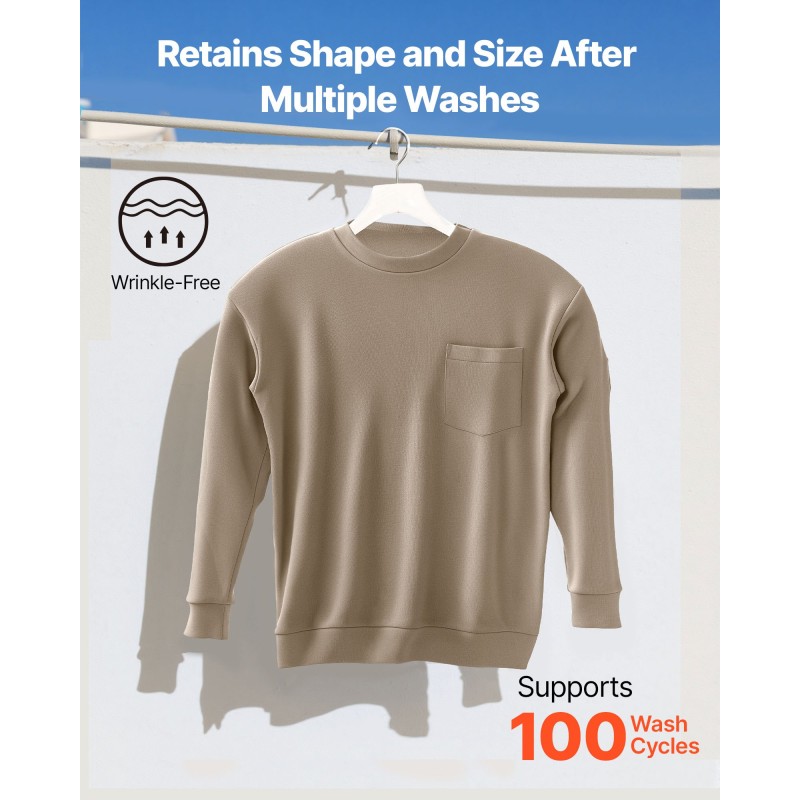 Pitkähihainen palosuojattu T-paita 100 % puuvillaa ATPV-arvo 11,6 L harmaa rintataskulla