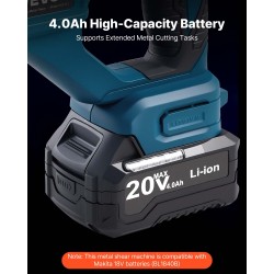 Akkukäyttöinen metallileikkuri 20 V 400 W 360 asteen karkaistut terät