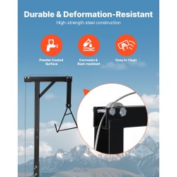 Riistanostin 2-tuumaiselle vetokoukulle Q235-hiiliteräs 181 kg kantavuus käsivinssi 360 asteen varsi