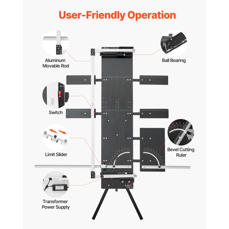 Kuumaleikkuri 200 watin vapaasti seisova 1150 mm leikkuupituus styroksille 6 lämpölankaa