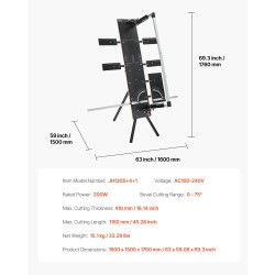 Kuumaleikkuri 200 watin vapaasti seisova 1150 mm leikkuupituus styroksille 6 lämpölankaa