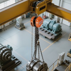 Käsikäyttöinen seosteräksinen ketjutalja kolmen tonnin kolmen metrin sinkitty ketju turvalukolliset koukut