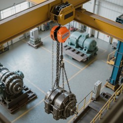 Käsikäyttöinen ketjutalja turvalukollinen koukku 1 t 3 m G80 seosteräs oranssi