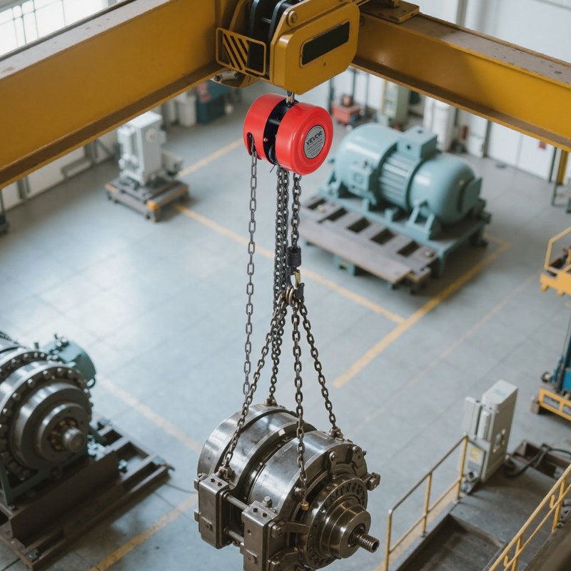 Käsikäyttöinen ketjunostin seosteräs 1 t kantavuus 3 m G70 sinkitty ketju