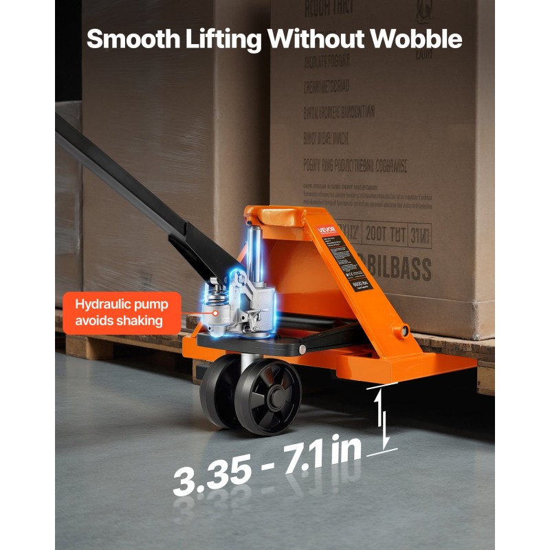 Haarukkavaunu käsikäyttöinen hiiliteräs kolmen tonnin kantavuus nailonpyörillä